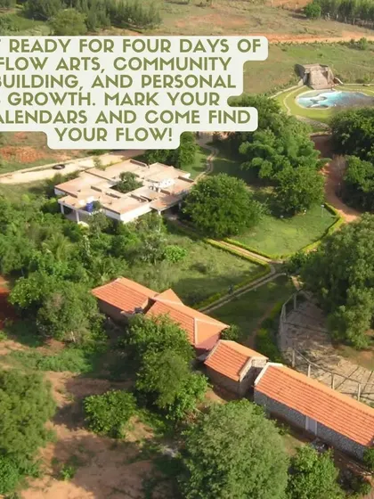 An aerial view of one of our retreat locations, Hoopinkai Farm. This gives you a sense of the expansive, green, and peaceful environment where our transformations take place.