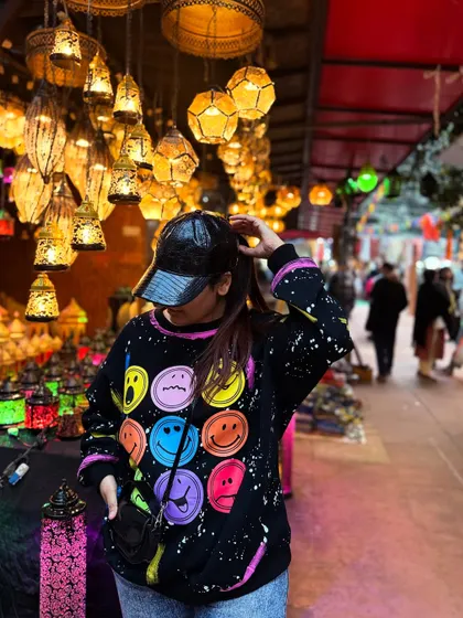 The beautiful lights and colors of the market make for a perfect photo backdrop.