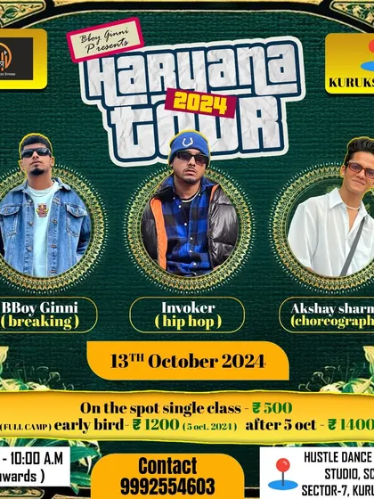 Taking my hip-hop workshop on the road for the Haryana Tour in Kurukshetra. This is a great opportunity for dancers outside of Delhi to train with me.