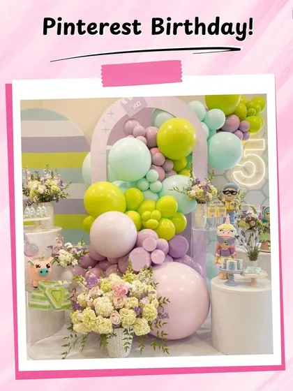 A "Pinterest Birthday" concept graphic. I specialize in bringing those picture-perfect party ideas you see online to life, handling all the details so you don't have to.