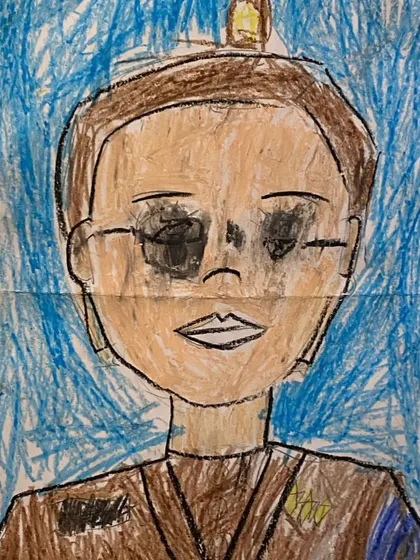How does a preschooler make a portrait? With our method, they learn to combine shapes to create recognizable faces, like this fantastic self-portrait.