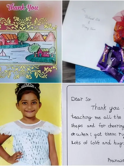 This is why I do what I do. A heartwarming thank you card and gift from one of our students, Pranavi. It means the world to us.