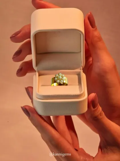 As delicate as a flower, yet as enduring as time. This ring, crafted in pure gold with luminous pearls, is a quiet celebration of beauty that never fades.