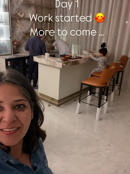 A candid shot from the final days of a project handover in Dubai. It's always a joy to see the space come together, especially with the little ones already enjoying their new home.