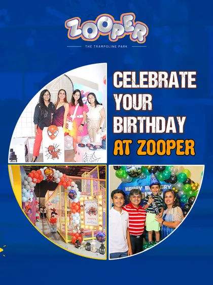 Celebrate your birthday at Zooper, where the fun never stops. This collage shows off the themed decor, happy families, and pure joy that defines my parties.