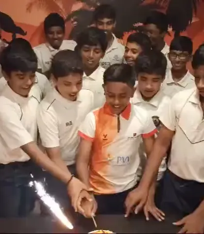 Celebrating a championship win for our U14 team in the BTR Shield. A cake-cutting celebration to mark a dominant tournament performance.