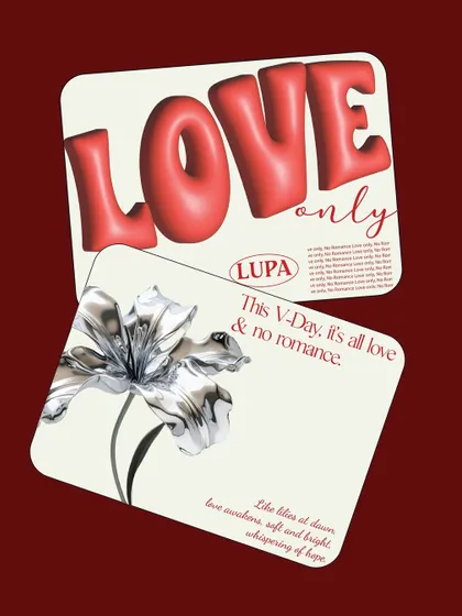 "This V-Day, it's all love & no romance." A graphic from our Valentine's event, designed to be inclusive of all kinds of love and relationships.
