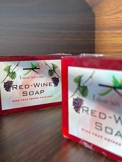 A close-up of my Red Wine soap, which is loaded with the benefits of wine for skin that shines.