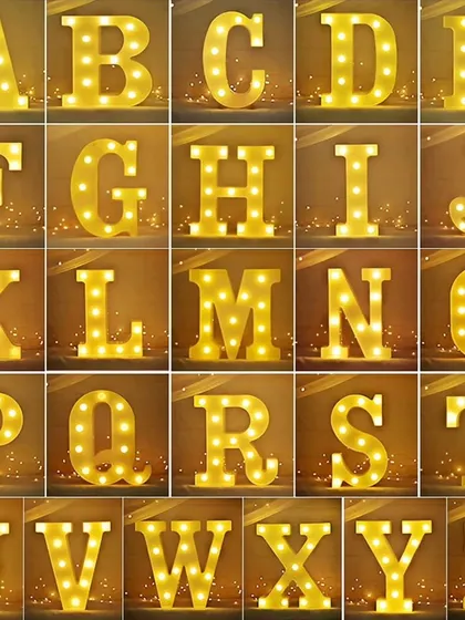 You can personalize your event with these large, light-up marquee letters. I can spell out the baby's name, 'BABY', or any other word to create a bright and attractive focal point for your party decor.