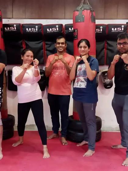 The "Khelo 39" group, ready for action. We are committed to building a healthier community, one kick and punch at a time.