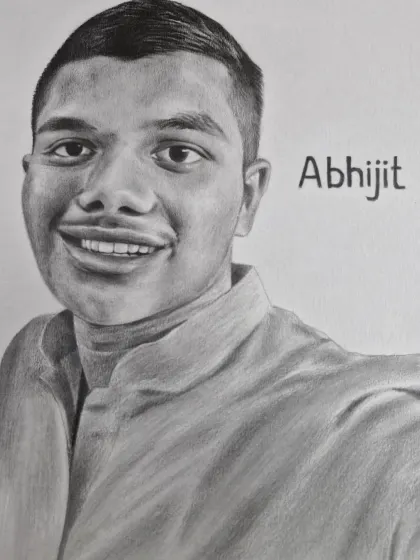 The second close-up from the "Best Friends" sketch. Creating a double portrait means paying equal attention to both subjects to reflect their unique personalities and their shared bond.