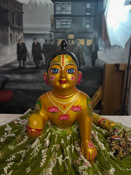 Another view of the finished Kanha idol. Every color and line is a silent prayer.