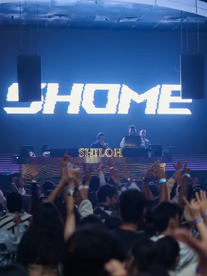 My name on the big screen and a crowd that's ready for anything. This shot from Shiloh captures the moment right before the beat drops and the night takes off.