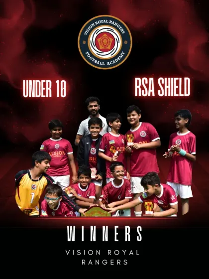 Our Under 10 squad clinching the RSA Shield. We are proud of our young Rangers for their incredible performance and for bringing home the trophy.