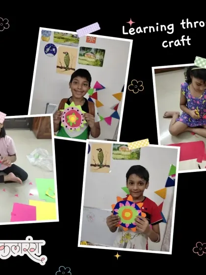 This collage showcases how we learn through craft. By cutting, pasting, and assembling, children develop fine motor skills and an understanding of shapes and colors, all while having fun.