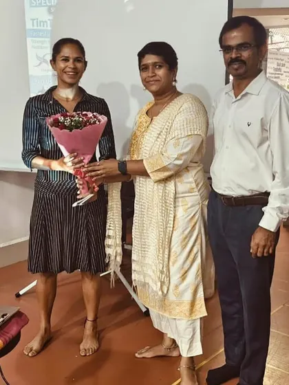 Receiving a token of appreciation at the BPN workshop. It was a pleasure to share my insights as an athlete and coach with physiotherapists who are on the front lines of keeping athletes healthy.