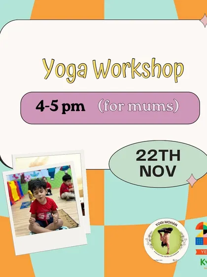We love creating special events for our community. This is an announcement for a complimentary yoga workshop designed specifically for mums as part of a celebration.