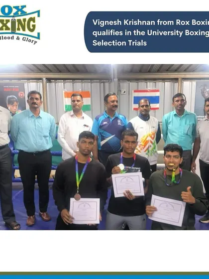 Another one of our boxers, Vignesh Krishnan, qualifying in the University Boxing Selection Trials. We build pathways for our fighters.