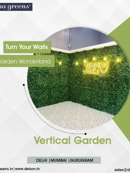 This installation in a commercial space shows how a vertical garden can transform a corner into a vibrant, eye-catching photo opportunity. The addition of a neon sign makes it a truly memorable feature for any business.