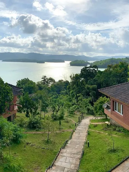 The incredible panoramic view from the Sharavathi Adventure Camp, a Jungle Lodges & Resorts property. I partner with the best to provide unparalleled experiences.