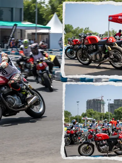 A collage of the bikes and racing action at the Ahmedabad Zonal Selection.