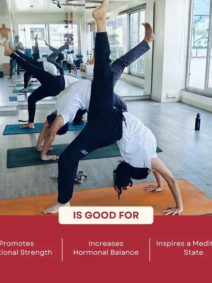 This graphic highlights how advanced backbends promote functional strength, improve hormonal balance, and can inspire a meditative state of awareness.