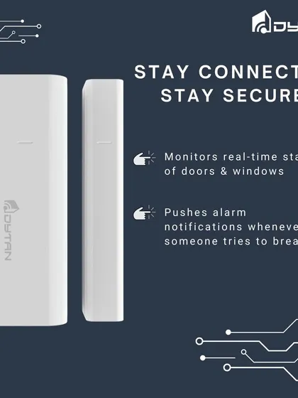 Stay connected and secure with our smart contact sensors. They monitor the real-time status of doors and windows, pushing alarm notifications if someone tries to break in.