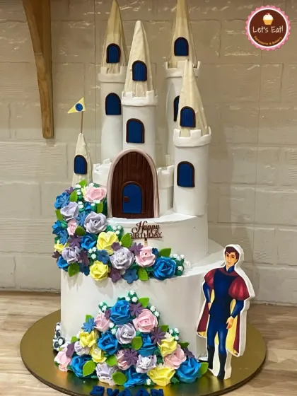 For a true fairytale birthday, I built this enchanting castle cake. The towering turrets and delicate buttercream flowers are all handcrafted to bring a little magic to the party. It’s a completely edible fantasy world for a special prince or princess.