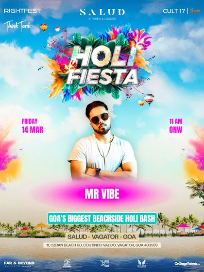 Mr Vibe announced for the Holi Fiesta lineup. We select artists whose energy and music style match the celebratory atmosphere of Holi.