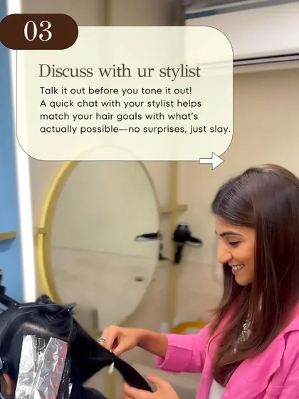A quick chat before we start coloring is essential. This is where we discuss your goals and what's realistically possible for your hair. This ensures there are no surprises, just a result you'll love.