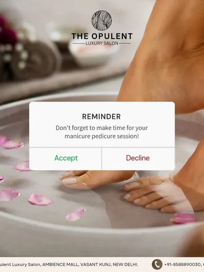 This is your gentle reminder to make time for your hands and feet. A relaxing manicure and pedicure session is the perfect way to treat yourself after a long week.