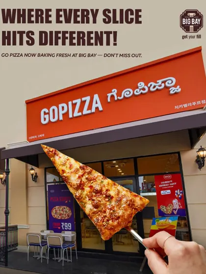 Every slice hits different at GoPizza. Grab a hot, fresh, and uniquely shaped pizza that’s perfect for a quick and satisfying meal on the go.