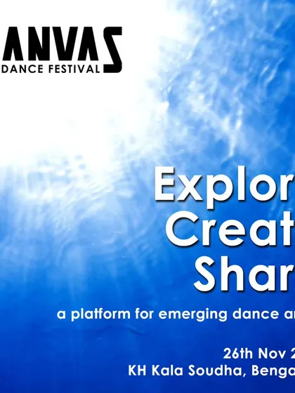 A simple and elegant announcement for Canvas 2023, with our "Explore, Create, Share" motto. This festival is our commitment to fostering a vibrant dance community.