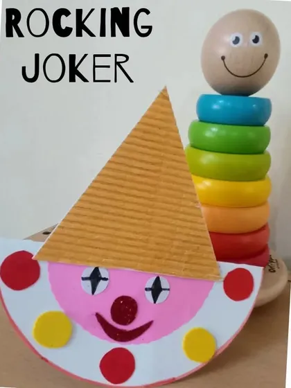 A "Rocking Joker" paper craft, one of the fun takeaways at the end of the academic year.