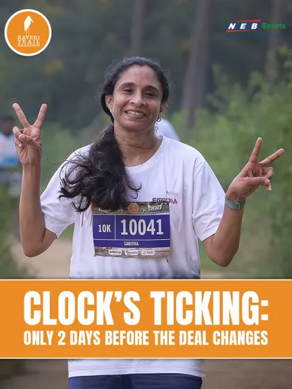 The clock's ticking. Only two days left before the price changes. Secure your spot in nature's toughest run now.