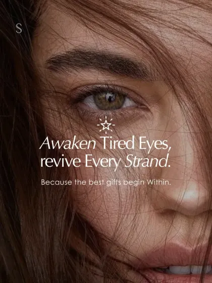 Awaken tired eyes and revive every strand of hair. Our specialized rituals for eyes and hair focus on renewal from within, because the best gifts begin there.