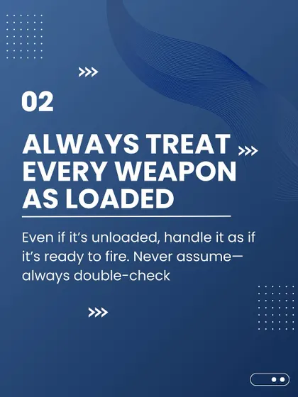 We instill the mindset to always treat every weapon as if it is loaded. This principle of double-checking and never assuming ensures the highest level of safety on the range.