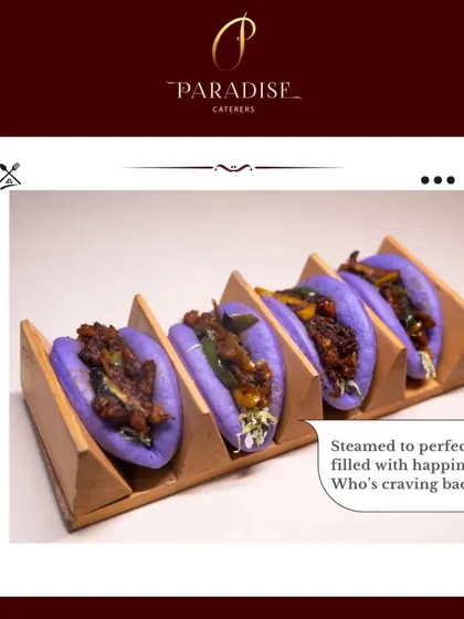 Steamed to perfection and filled with happiness. Our vibrant purple bao buns are a visual and culinary delight, packed with a savory and spicy filling.