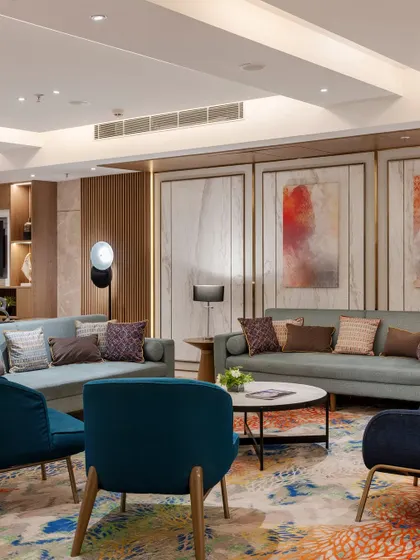 Additional media from the Holiday Inn, Lucknow project. These visuals provide further insight into the design of the lounges, dining areas, guest rooms, and other public spaces, highlighting our commitment to creating a cohesive and culturally resonant hospitality experience.