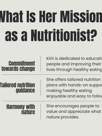 My mission as a nutritionist is clear: to educate people, offer tailored guidance that is enjoyable, and encourage a deeper connection with the food that nature provides.