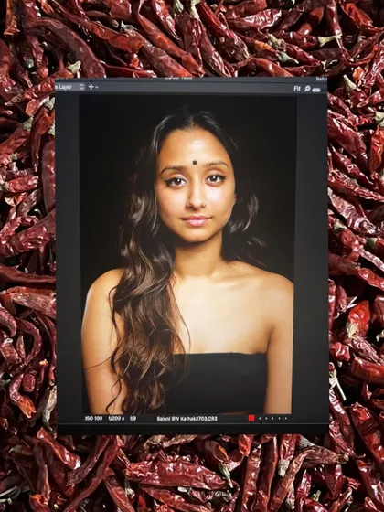 A creative self-portrait representing my time in India.