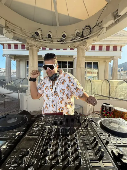 Feeling the energy on the Dubai cruise. Bringing my sound to international waters and creating a party atmosphere for a destination wedding is what I live for. The setup, the sun, the sea, it was perfect.