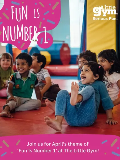 A collection of posters for our "Fun is Number 1" theme, showing how we turn math concepts into movement and play for all age groups.