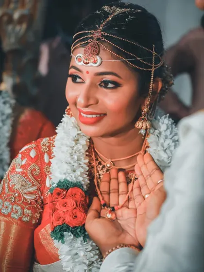 A collection of my beautiful brides on their Muhurtham day, each with a unique, personalized look that reflects her style while honoring tradition.