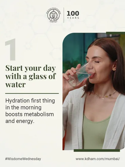 Starting your day with a glass of water is a simple habit that rehydrates your body after sleep, boosts metabolism, and increases energy levels.