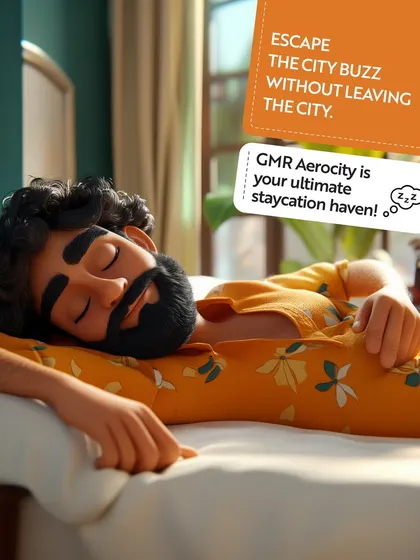 Escape the city buzz without leaving the city. This illustration captures the feeling of deep relaxation and comfort you'll find in our staycation havens, where rest is guaranteed.
