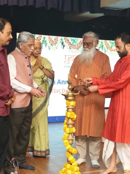 The traditional lamp lighting ceremony to inaugurate our 12th-anniversary celebrations. It symbolizes the dispelling of darkness and the welcoming of knowledge, a core tenet of our school.