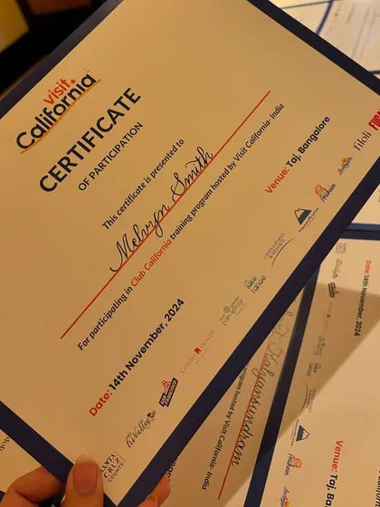 A lovely afternoon spent addressing over 45 certificates with my brush pen for a Visit California event at Taj MG Road, Bangalore. It's always a joy to contribute to such a wonderful event.