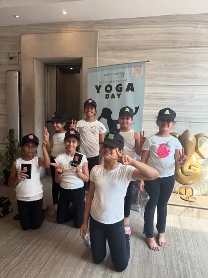More happy faces from our Yoga Day event. We create a welcoming 'ghar jaisa mahaul' for all ages, making fitness feel like being part of a big, supportive family.