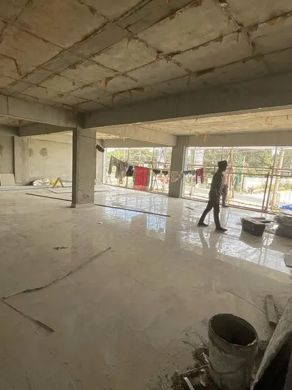 The view from the entrance of the empty shell. This perspective is vital for designing an impactful entry experience that draws customers in and guides them through the store's different sections.